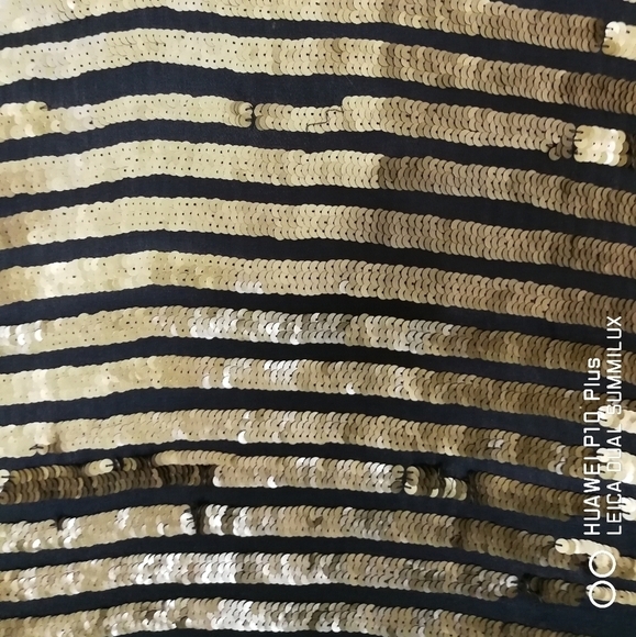 Vintage Sequins Striped  Pop Art Mini T-shirt Dress - Picture 4 of 5